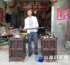 北港百年藝陣金聲順開路鼓保存許多經審查登錄的古物，而百年歷史的茶擔重新回歸，更為古物保存留下佳話。