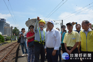 立委陳歐珀邀集相關單位會勘解決礁溪火車站噪音問題。（圖／陳歐珀服務處提供）