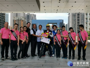 捐發票救癌童　中市單車環島做公益