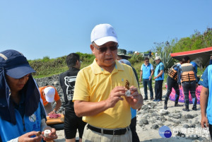 澎縣推海洋花園生態旅遊　賴峰偉種珊瑚寄水下明信片