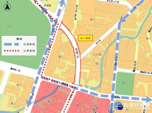 台中北屯區昌平路二段道路拓寬工程　即日起全天施工車道封閉（圖／台中市建設局提供）