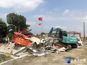 共產天后宮違規拆除。