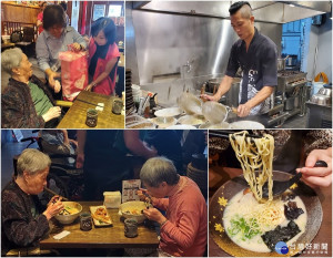 「一心拉麵」九九行善，請弱勢長者免費吃拉麵。（圖／陳木隆攝）