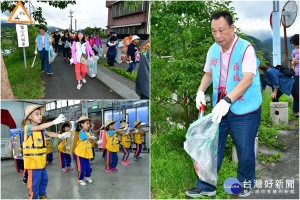 猴洞溪水岸環保行，頭城300志工來響應。（圖／頭城鎮公所提供）