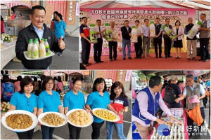 羅東鎮農會舉辦「豆香人情濃、喝出好健康」公益活動，推廣行銷國產米榖雜糧。（圖／陳木隆攝）