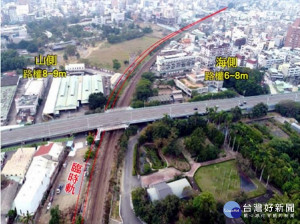鐵路高架臨時軌東移1股減少近百戶拆遷 博愛陸橋配合局部改建1年
