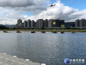 新北市政府21日聯合交通部民用航空局台北國際航空站共同辦理空難災害防救演習