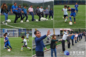 頭城鎮立運動公園全新的足球場和滾球場啟用了。（圖／陳木隆攝）