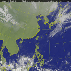 行政院環保署預測冷空氣可能挾帶中國污染物南下，預計12日凌晨起影響我國北部空氣品質。（圖／中央氣象局）