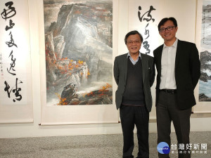 行雲流水天地間，林進忠書畫展。圖／記者鄧富珍攝