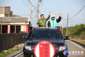 黃世杰立委當選人於大園、觀音、新屋、楊梅四區進行謝票車隊掃街。

