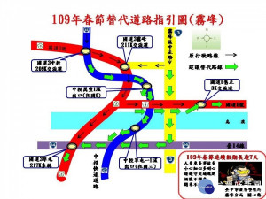 春節期間霧峰交通圖。林重鎣攝