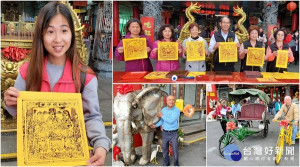 四結福德廟農曆春節期間推出多項創新賣點迎香客。（圖／陳木隆攝）