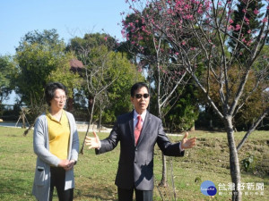 
大甲區鐵砧山一期工程完工後，有鑑於水泥覆蓋面積過大，綠地範圍縮小，市議員吳敏濟昨日會同風管所官員會勘，列出工程缺失，要求在二期工程彌補一期工程所造成的各項缺失。（記者陳榮昌攝）