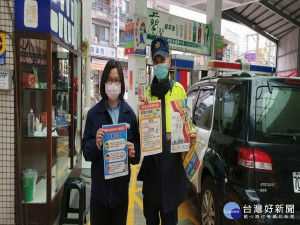 太平警方防疫宣導。林重鎣攝