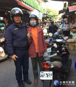 嘉義市第二警分局南門派出所巡佐李文雄積極替民眾尋回失車／嘉義市警局提供