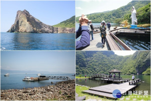 龜山島美景與遊人。（圖／陳木隆攝）