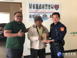 屏警結合民間善心人士大愛　援助心臟疾病獨居男（圖／枋寮分局提供）