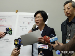 彰化縣長王惠美關心縣民健康，與彰化縣衛生局長葉彥伯向鄉親說明縣內武漢肺炎防疫情形，呼籲鄉親遵守二不三要勿亂傳假訊息。圖／記者鄧富珍攝