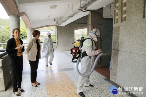 開學在即　饒慶鈴視察校園防疫整備