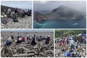 迎接龜山島登島賞鯨季，四百餘志工先淨灘。（圖／東北角暨宜蘭海岸國家風景區管理處提供）