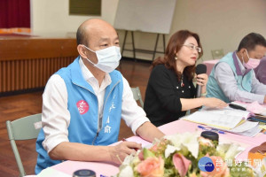 出席新興區里事務會報　韓國瑜盼齊心防疫（圖／高雄市政府）