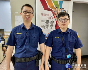 興隆派出所警員關鉦育、温毅雄（圖／台北市政府警察局文山第二分局提供）