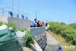 守護鄉親生命財產　張麗善會勘褒忠有才寮大排防洪工程（圖／雲林縣政府）