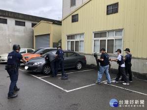 霧峰防搶演練。林重鎣攝