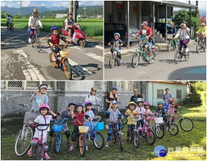 大隱非營利幼兒園為今年畢業生舉行畢業成長禮，圖為親子們參與中程團練情形。（圖∕聖母專校提供）