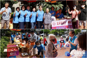 宜蘭慈惠堂慶祝建堂49周年，到礁溪發送愛心物資。（圖∕礁溪鄉公所提供）