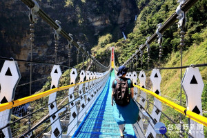 全國最夯的新景點–南投縣信義鄉「雙龍瀑布七彩吊橋」是目前全國跨距最長、最深的景觀吊橋，將於6/20正式對外開放。