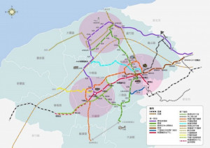 桃園第二階段都會區捷運系統路網計畫路線圖