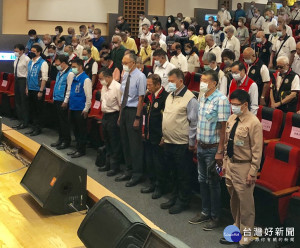 中華民國八二三戰役戰友總會11日於新北市中和區四號公園的八二三紀念館舉行「八二三臺海戰役勝利62週年紀念暨陣公亡袍澤追思大會」