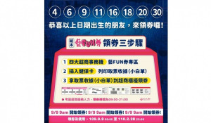 前次抽身分證尾數不同，這次「紙本藝FUN券」抽籤採登記者生日決定，共有出生日在4、6、9、11、16、18、20、30日，且年齡在65歲以上、18歲以下的人中獎，共65萬9,068人。（圖／文化部）