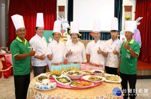 《魚羊雙鮮風味餐》9/14開賣，彰化縣長王惠美、彰化縣王功產業觀光發展協會理事長林清長、總幹事林煌財等人與會。