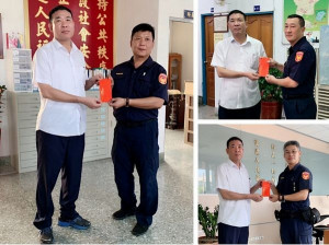 雲林縣警局局長朱宗泰落實走動式管理，前往北港分局各警所了解員警執勤與生活情況，亦致贈加菜金慰勉員警勤務辛勞。