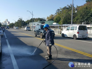 台東推道路認養洗掃　減少揚塵維護空氣品質