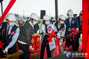 壯圍抽水站及分洪道工程動工興建。（圖∕宜蘭縣政府提供）