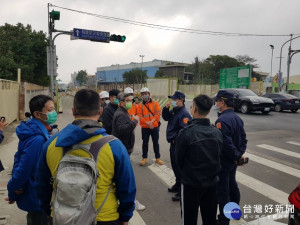 八德警分局會同桃園市政府交通局、捷運局、區公所、轄內里長等，辦理交通疏導工程改善會勘

