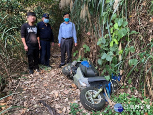 曹振展主任發現的失竊機車。林重鎣攝