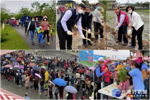 五結「森存之道」植樹健行活動，吸引上千民眾共襄盛舉。（圖∕五結鄉公所、羅東林管處提供）