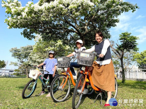 新店區陽光運動公園繼"櫻花王"炸開迎接春日後，位於兒童遊戲區旁的流蘇，已陸續盛開繽紛綻