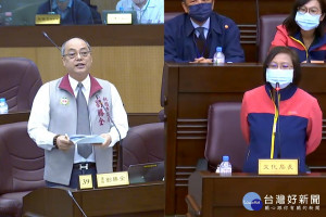 針對「台地-桃園社造資訊網」，桃園市議員劉勝全質詢市府文化局長莊秀美。