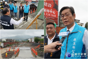 礁溪鄉長張永德等人實地了解四城都計2號道路施工情形。（圖∕礁溪鄉公所提供）