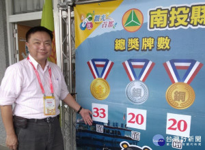 南投教育處長陸正威也往雲林為選手加油。（縣府提供）