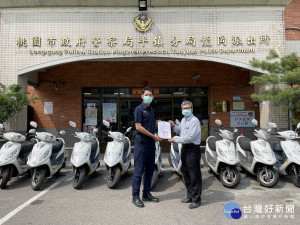 平鎮警分局提供汰舊警用機車，贈予桃園農工高級中等學校實習教學使用

