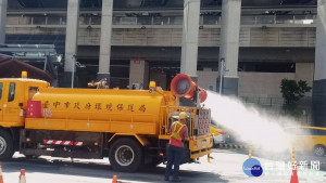 豐原火車站霧砲車消毒