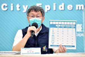 台北市長柯文哲7日在疫情記者會中表示，台北市已備妥適合大量民眾接種疫苗醫療院所與大型場館等場地之安排，請中央儘速將發給地方政府疫苗之期程、數量告知台北市政府，以利市府後續作業。（圖／台北市府秘書處媒體事務組）