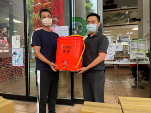 集集鎮民林先生力挺集集鎮公所防疫，捐贈消毒神器20台。